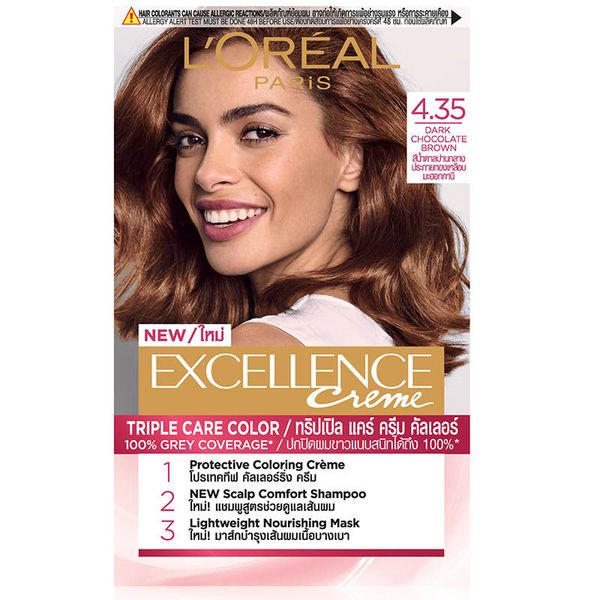 L'Oréal Excellence Crème Permanent Hair Color 4.35 Dark Chocolate Brown