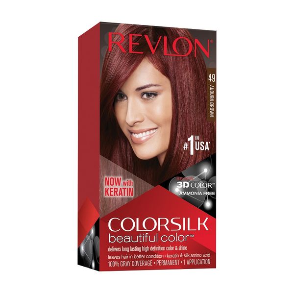 Revlon Colorsilk Beautiful Permanent Hair color 49 Auburn Brown
