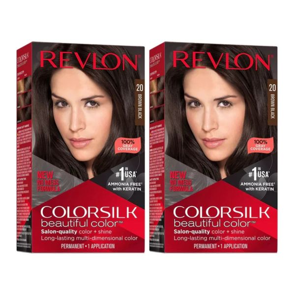 Revlon Colorsilk Beautiful Hair Color - 20 Brown Black