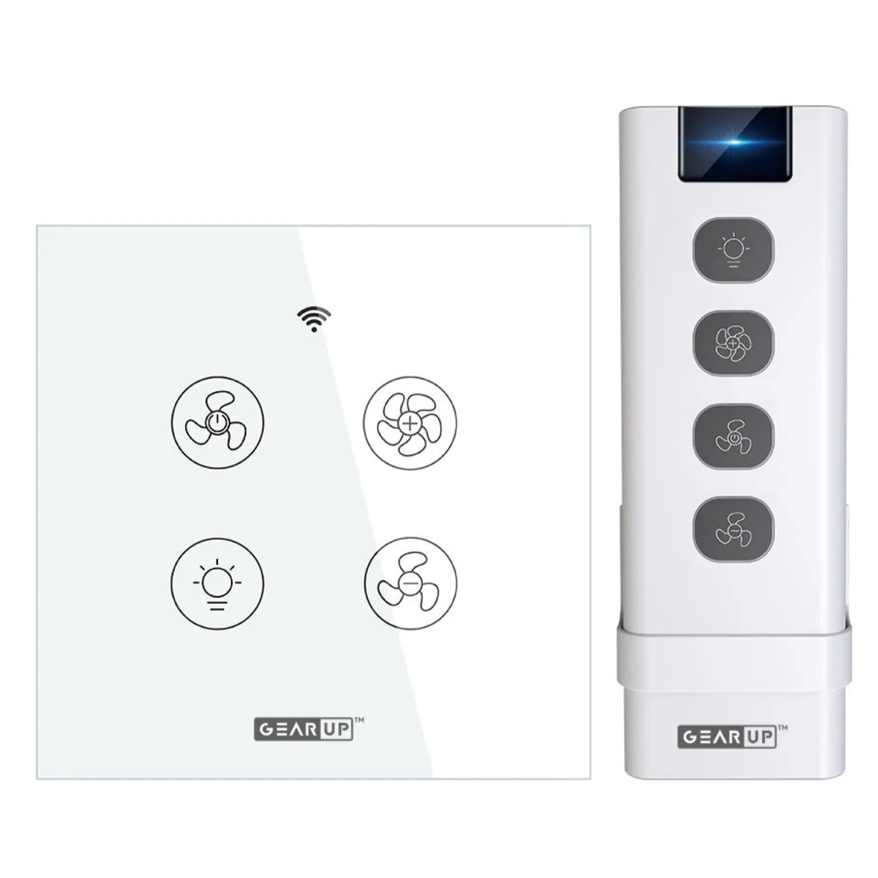 GearUP Wi-Fi Ceiling Fan Speed Controller & Light Switch — Smart TUYA/Smart Life App Control with Remote
