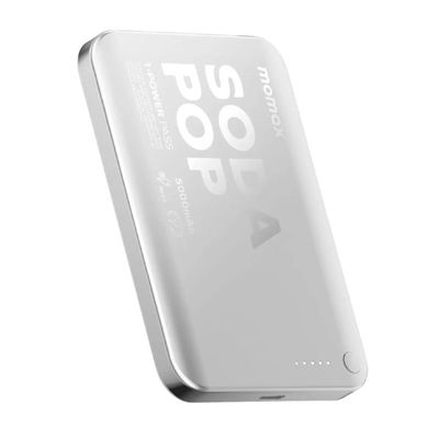 Momax 1-Power Pass Soda Pop Magnetic Wireless Power Bank 5000mah – Silver_img_0