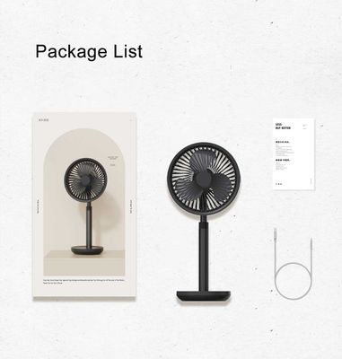 Xiaomi AISOLOVE F5 Pro Rechargeable Fan 4000mAh with Swing & Extendable- Black Color_img_1