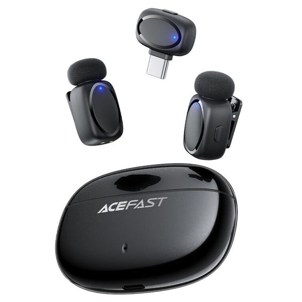 Acefast R2 Wireless Lavalier Microphone – Dual Mic
