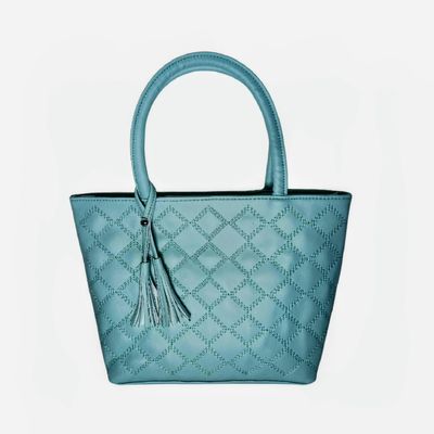 Fashionable Quilted PU Leather Handbag with 2 Chambers for Women_img_1