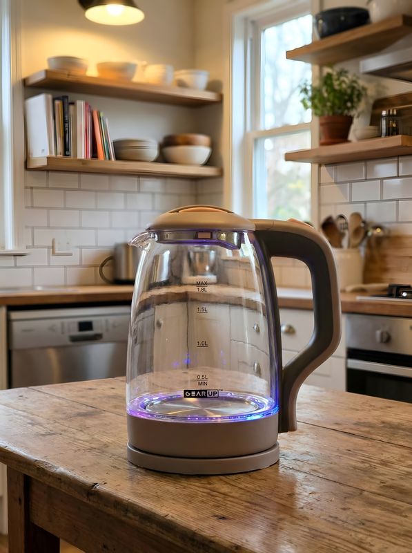 GearUP Electric Glass Kettle 1.8L (1500W)
