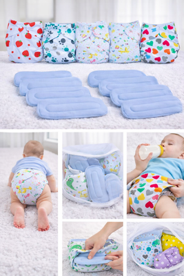 বেবি ওয়াসসবল ডায়পার ২ পিস পেড সহ_img_2