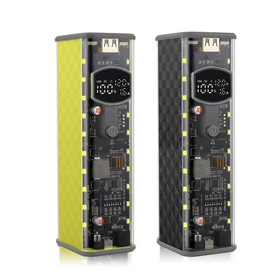 65W Super Fast Charging Transparent Power Bank Case Solderless 8pcs 18650 Battery with LED Light_img_2