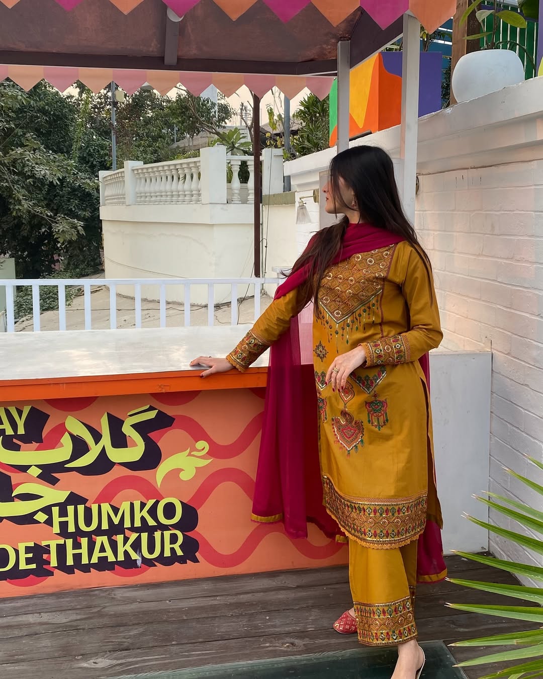 Mustard Mist Embroidered 3PC