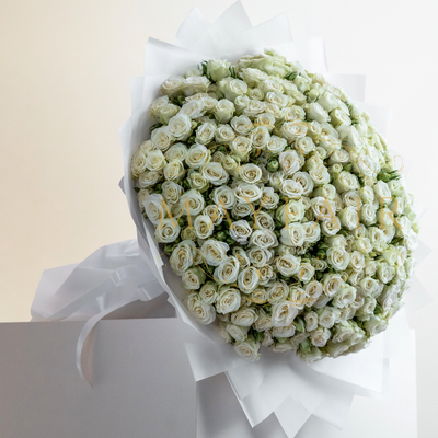 100pcs White Baby Rose Bouquet_img_0