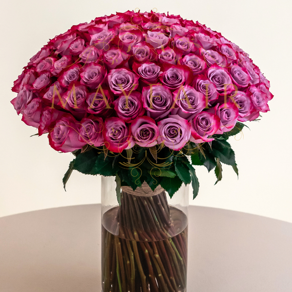 100pcs Deep Purple Vase