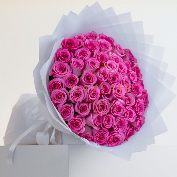 50pcs Pink Rose