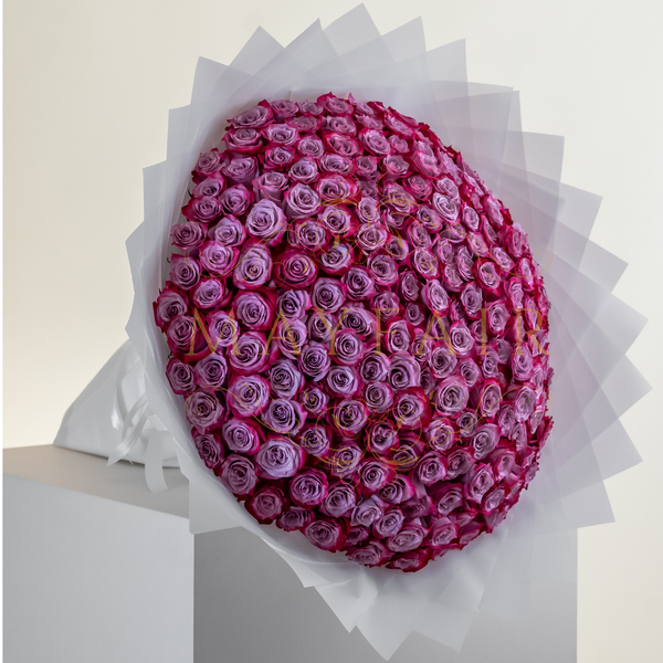 200pcs Deep Purple Bouquet