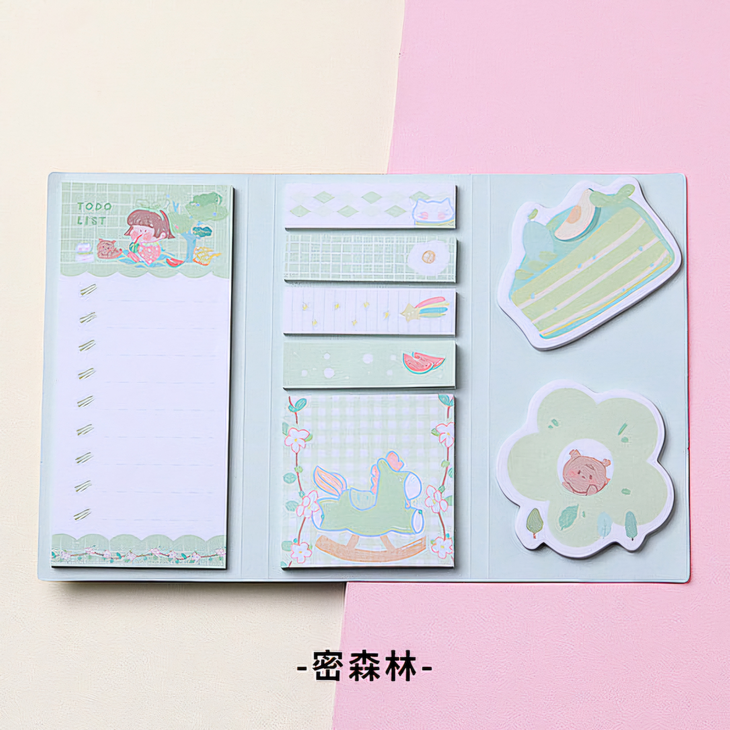 Long Strip Sticky Note Set Combination Cartoon Colorful Sticky Note Pad Student Creative Sticky Note Paper || Journaling Supplies_img_5