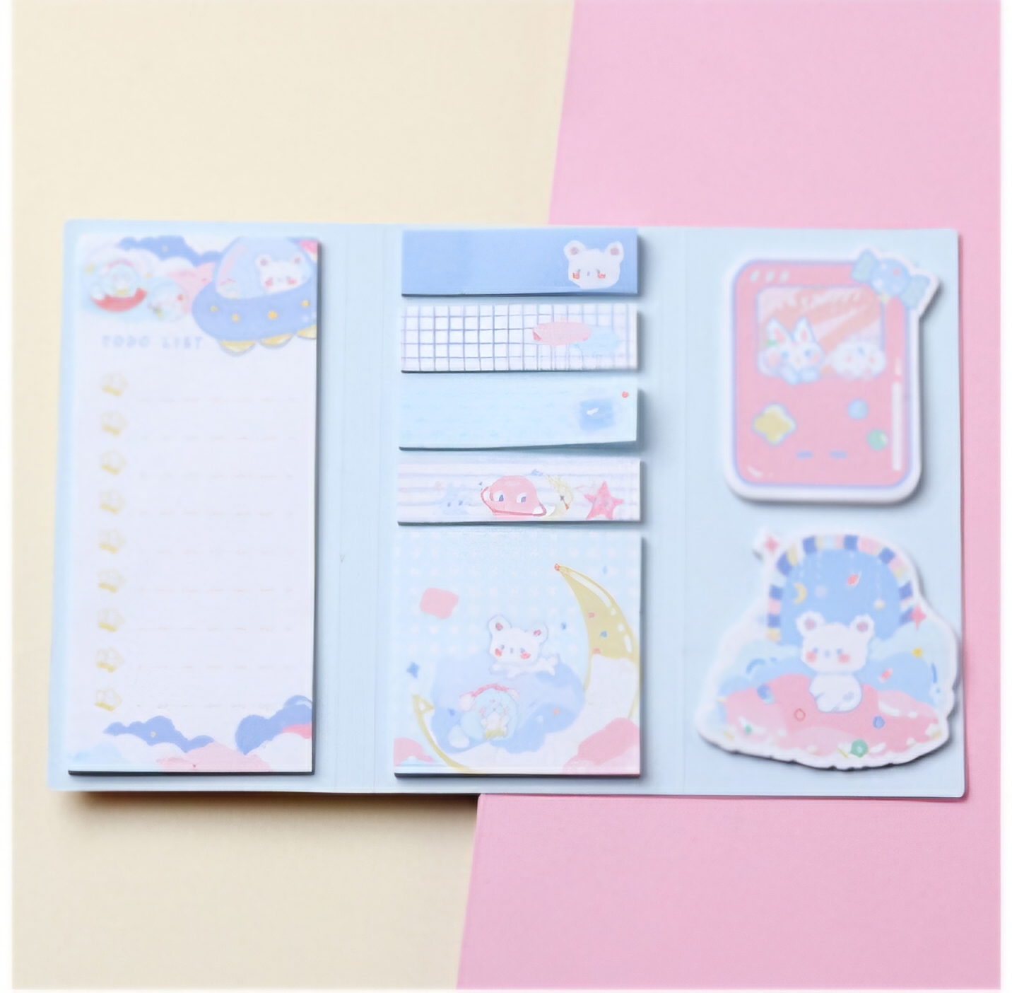 Long Strip Sticky Note Set Combination Cartoon Colorful Sticky Note Pad Student Creative Sticky Note Paper || Journaling Supplies_img_6