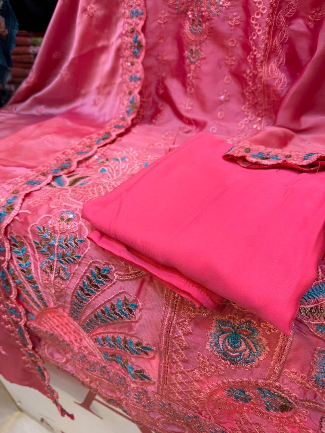 Fascinating Three Piece | Chickenkaari Embroidered | Luxury Lawn - Image 7