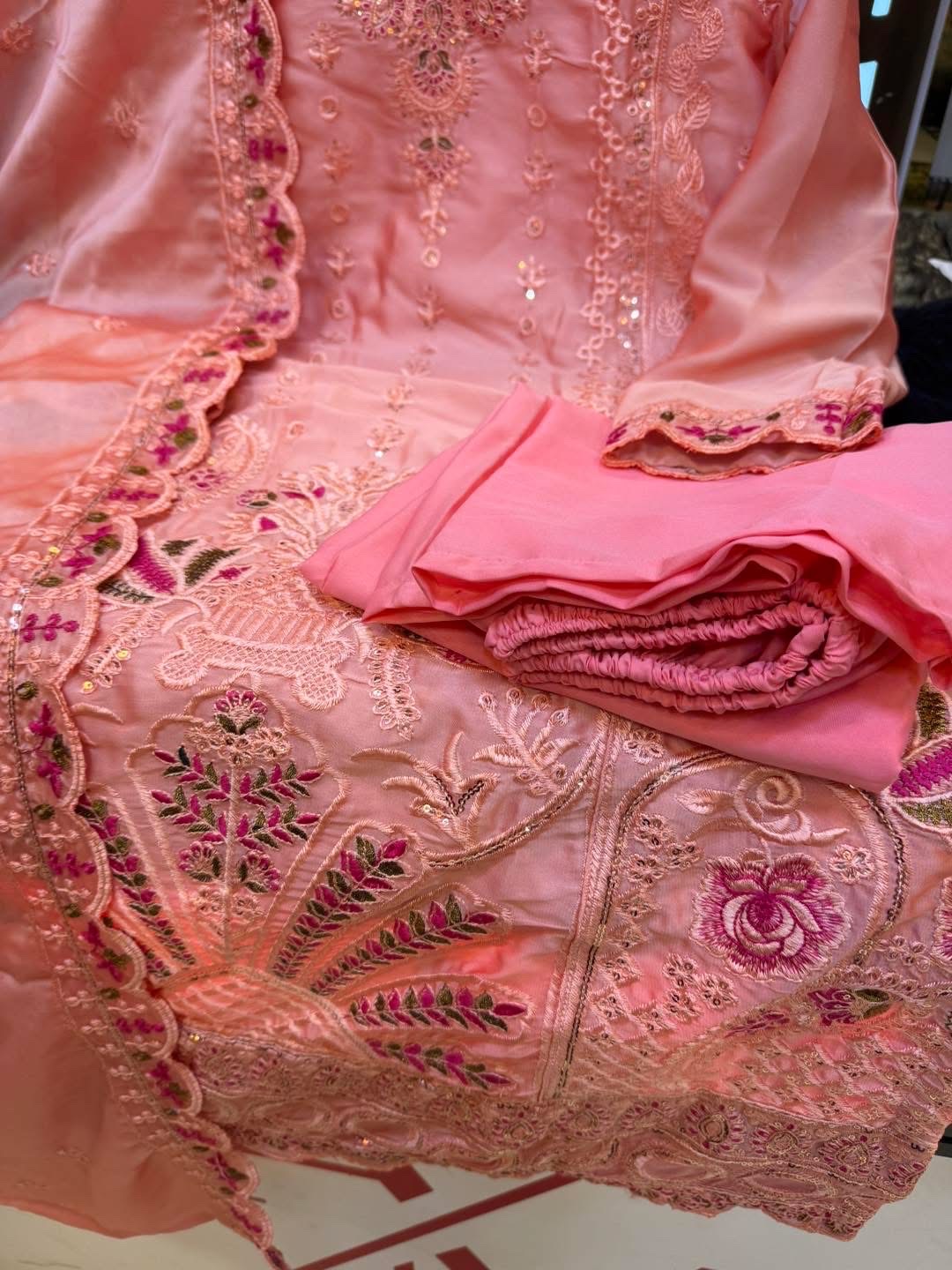 Fascinating Three Piece | Chickenkaari Embroidered | Luxury Lawn - Image 16