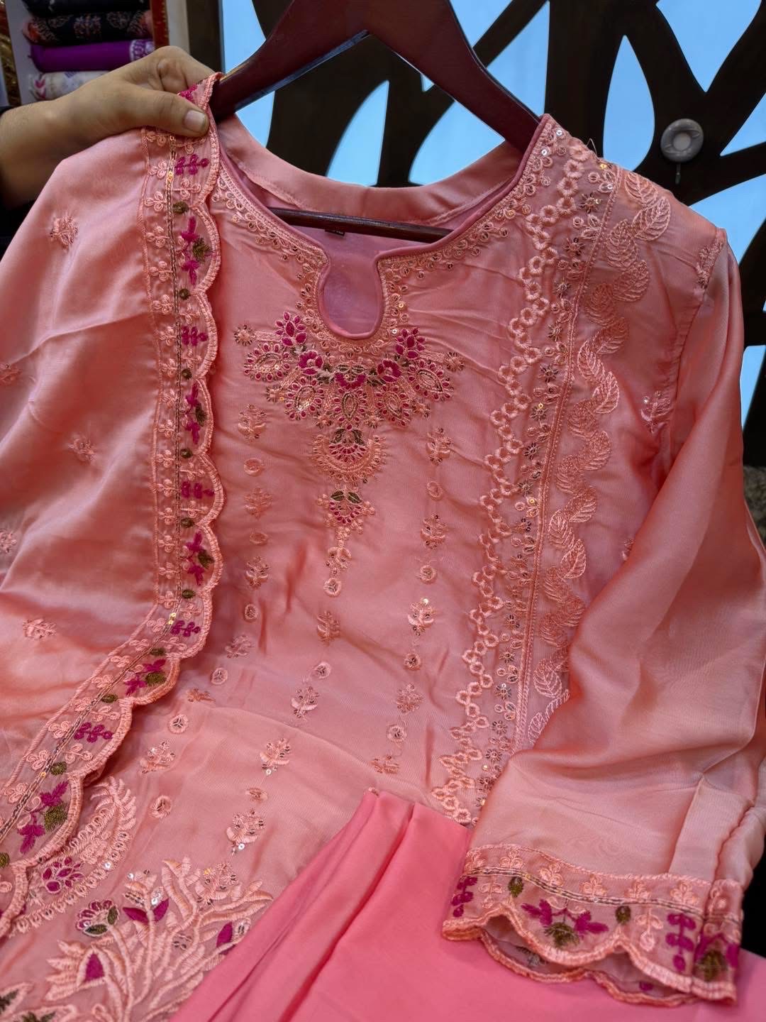 Fascinating Three Piece | Chickenkaari Embroidered | Luxury Lawn - Image 14