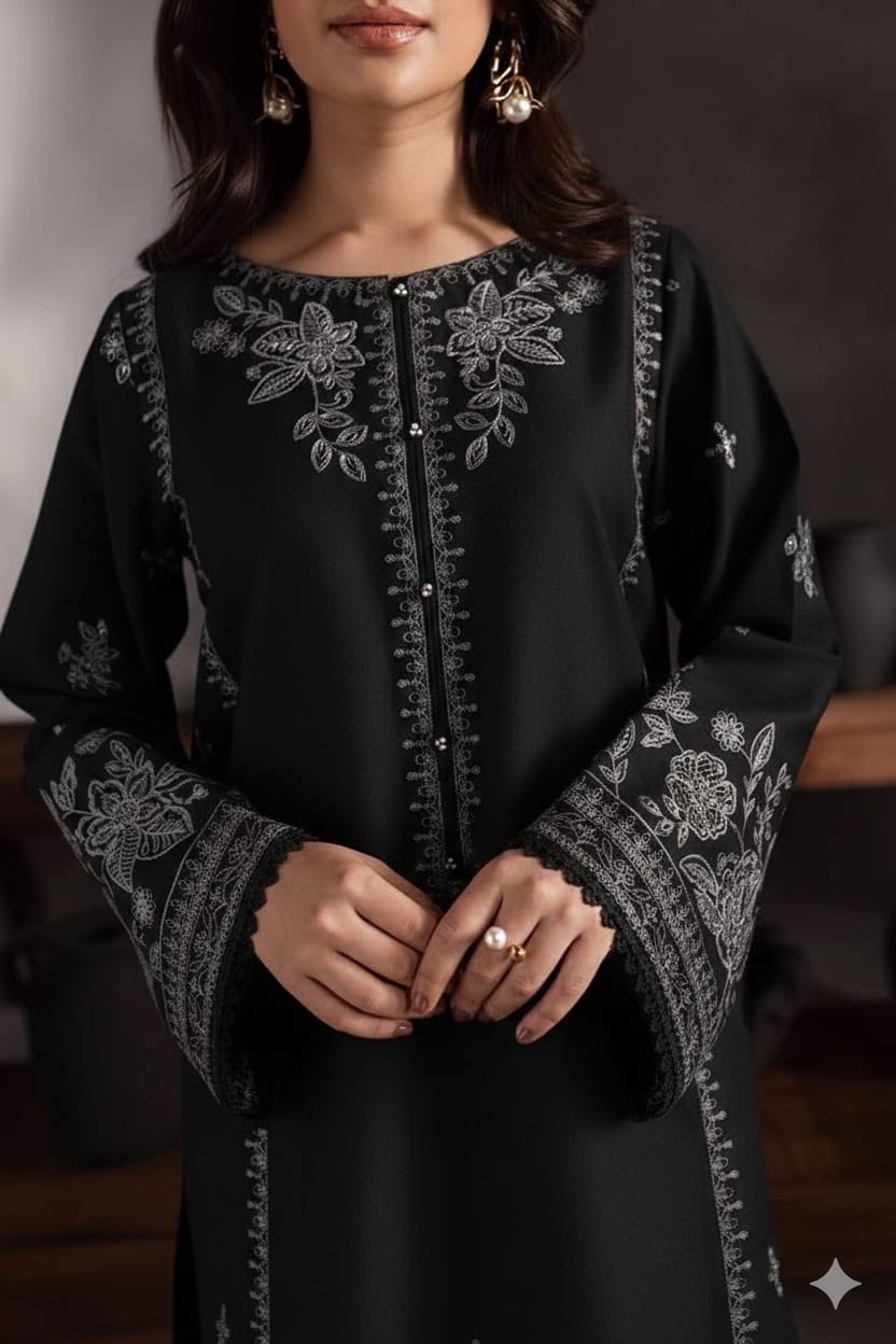 Alm ( Stitched Emb 2 Pcs) With Plazo - Image 9