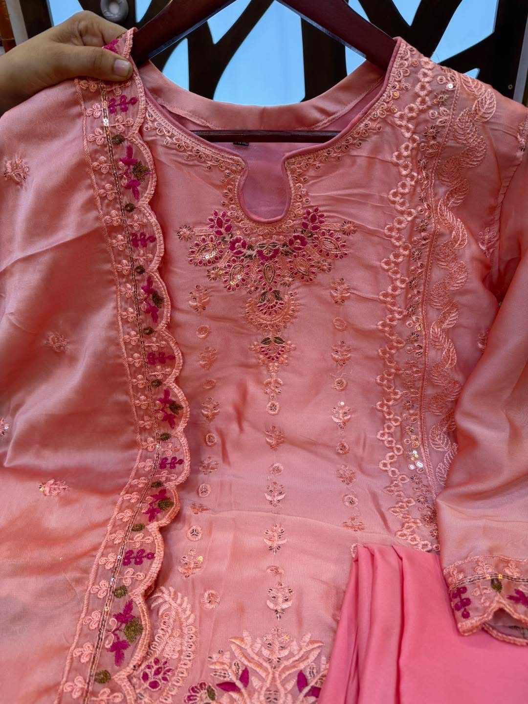 Fascinating Three Piece | Chickenkaari Embroidered | Luxury Lawn - Image 11