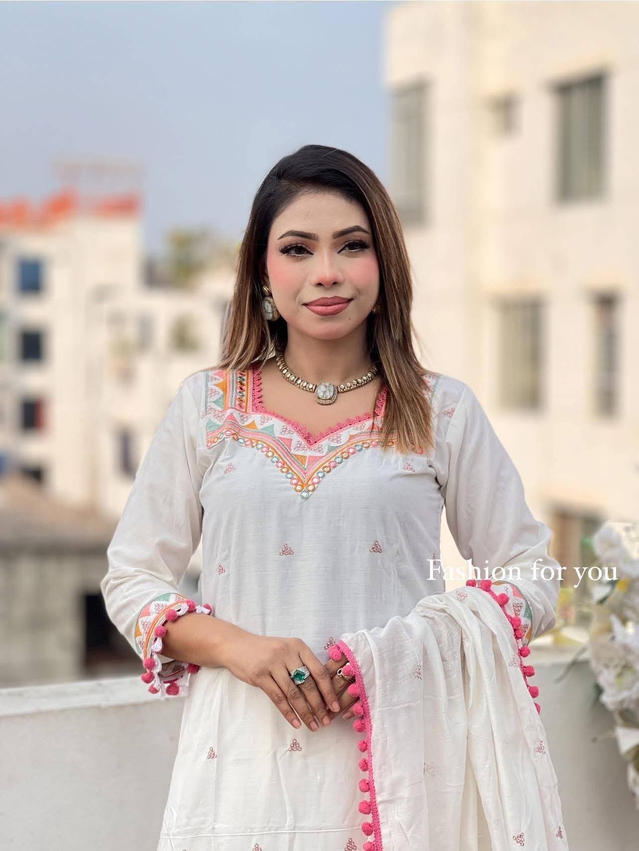 Cotton Suits, 3 Piece, Embroidery - Image 4