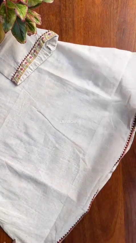 Kashmiri Embrodury Work Cotton Short Kurta - Image 7