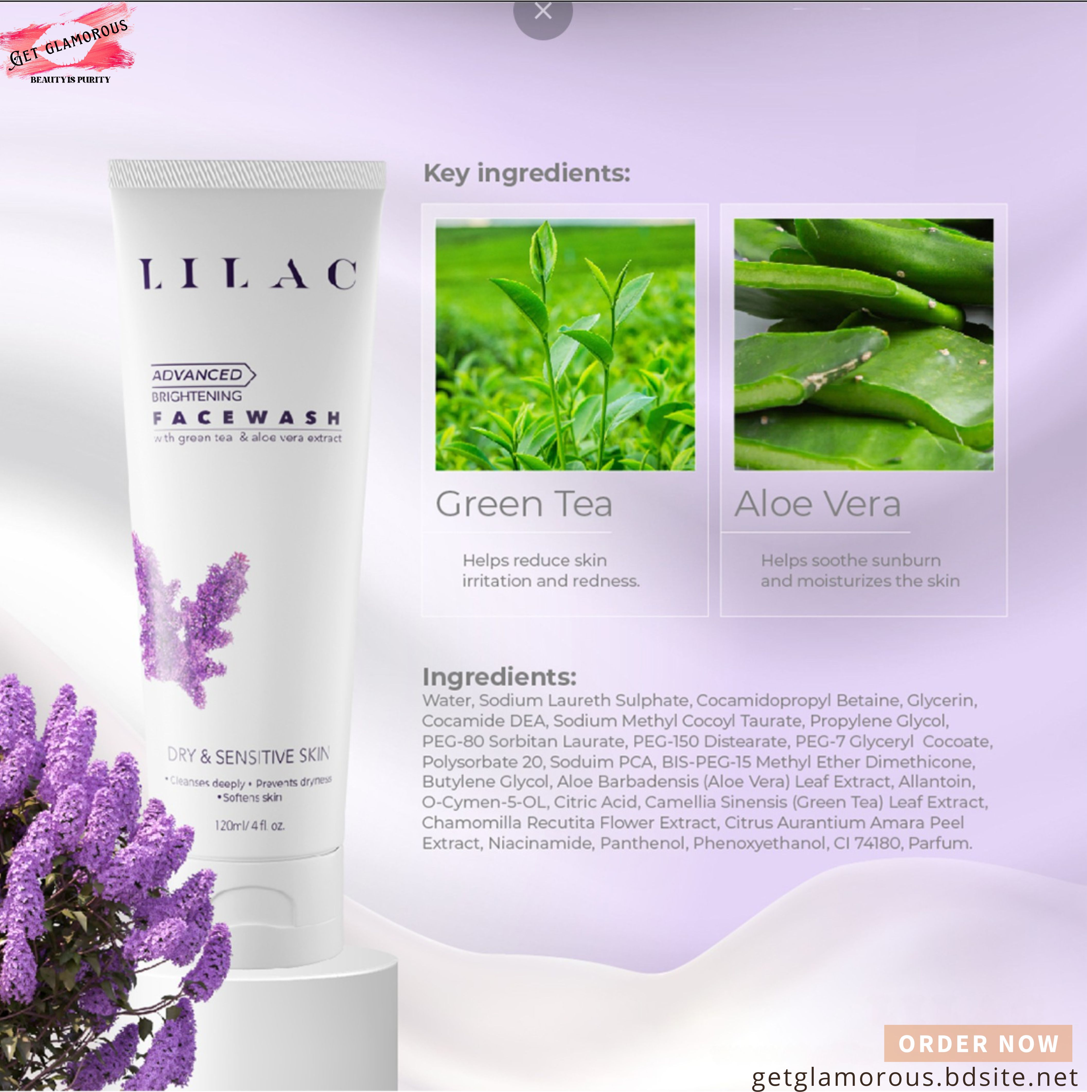 Lilac Brightening Face Wash Dry And Sensitive Skin_img_1