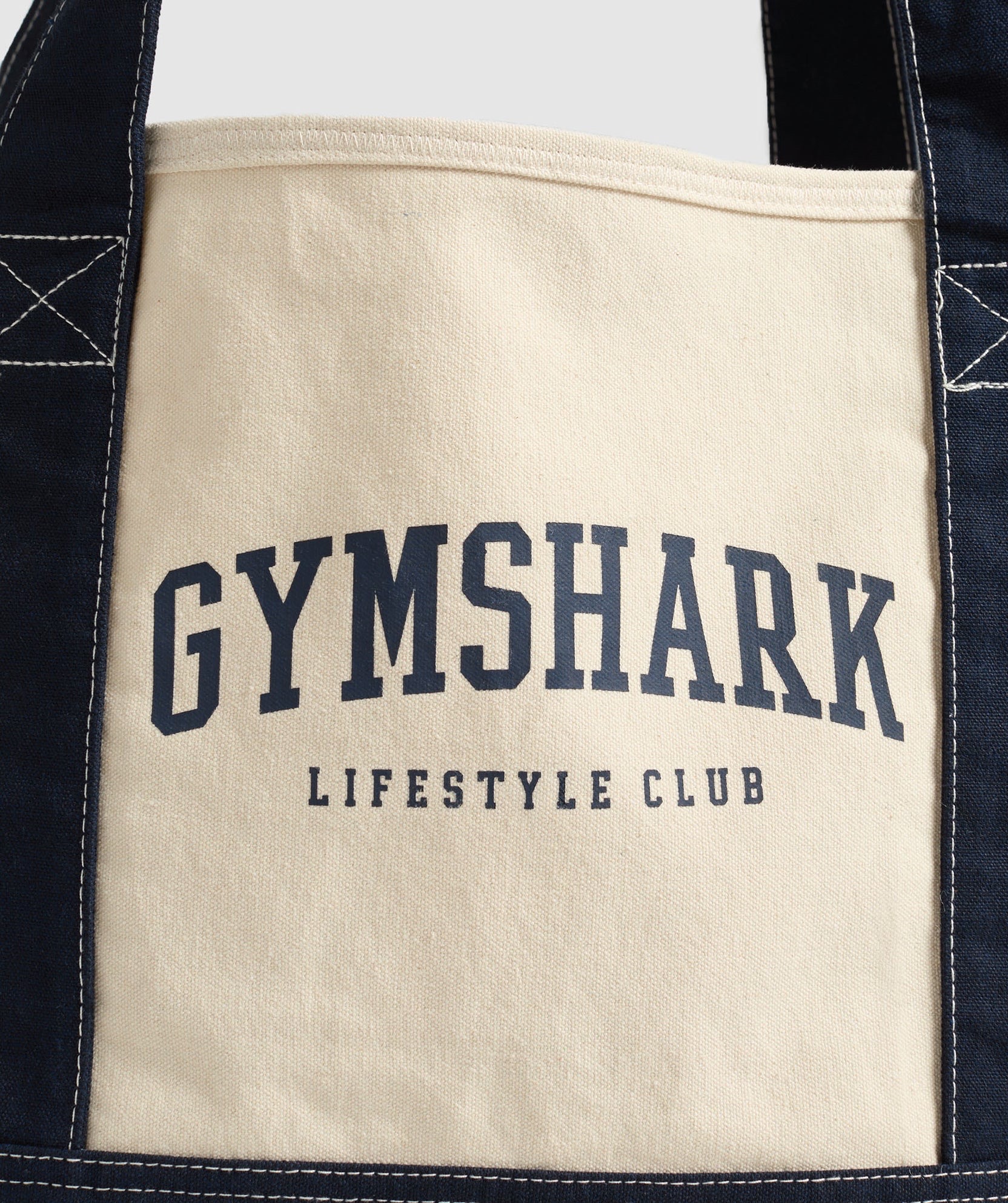 GYMSHARK COLLEGIATE OVERSIZED TOTE- Oat White/Heavy Blue._img_2