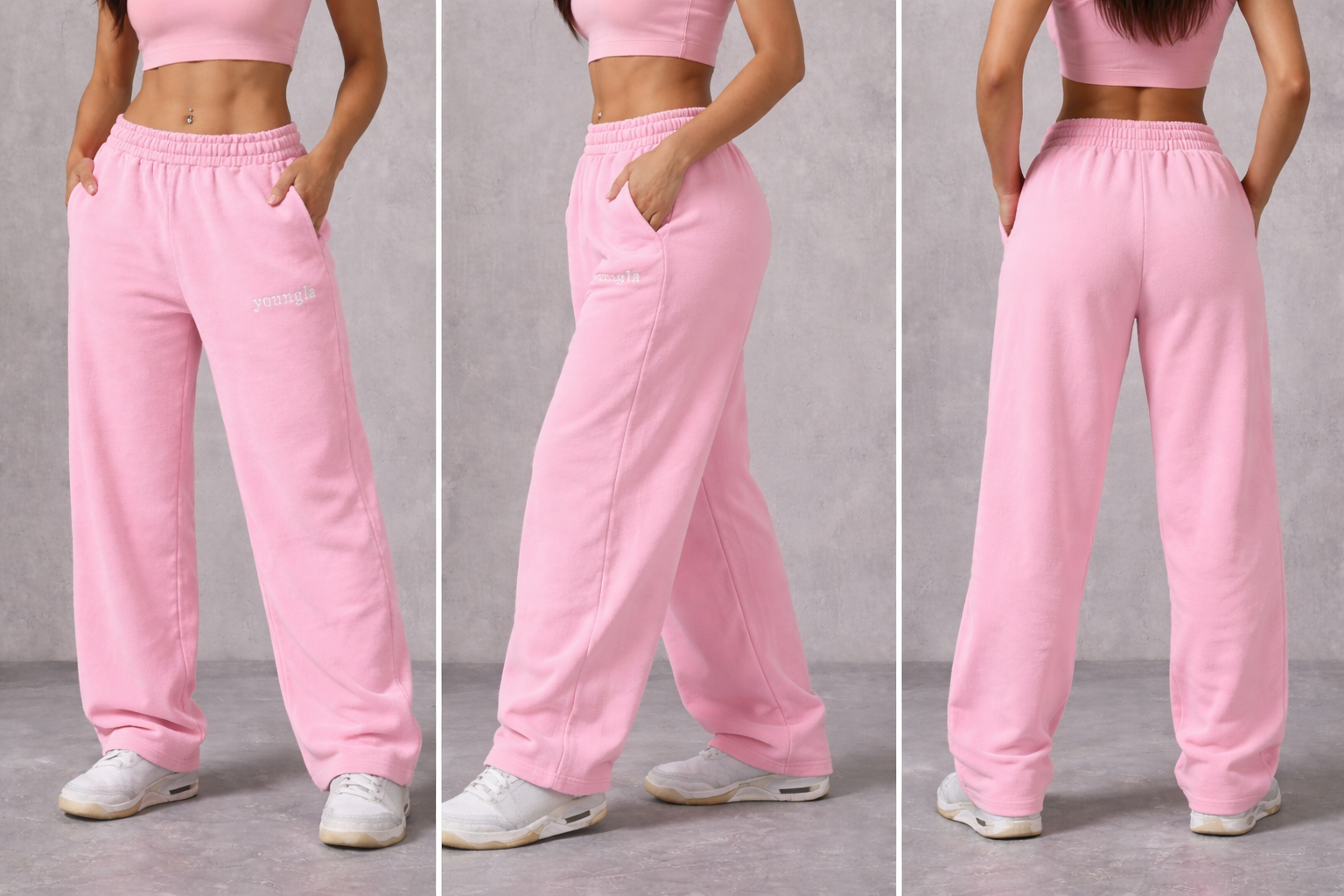 Youngla Baby Pink Baggy Pants_img_1