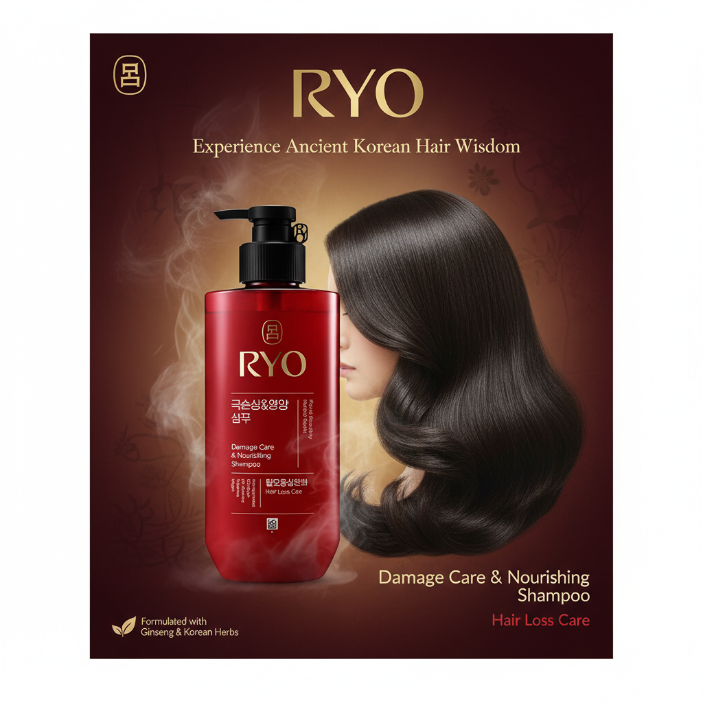 Ryo Hair Strengthen  Volume Shampoo - Floral Woody Powdery Scent - 480 ml (South Korea)_img_0