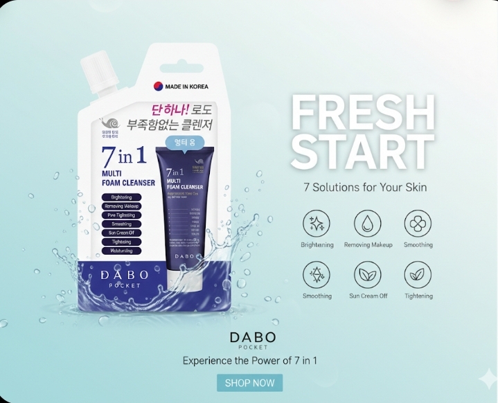 Dabo 7 In 1 Multi Foam Cleanser 20 ml (South Korea)_img_0