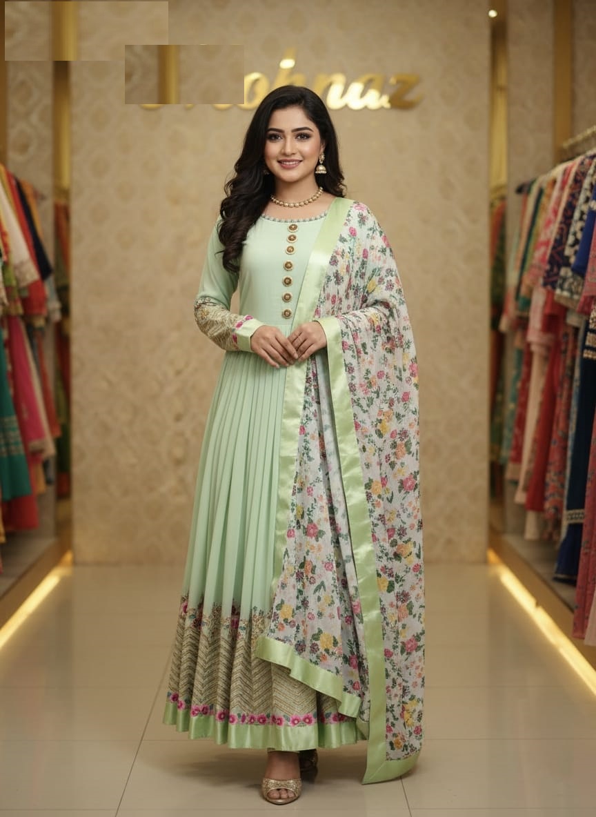 Embriodered Georgette Party Dress_img_0