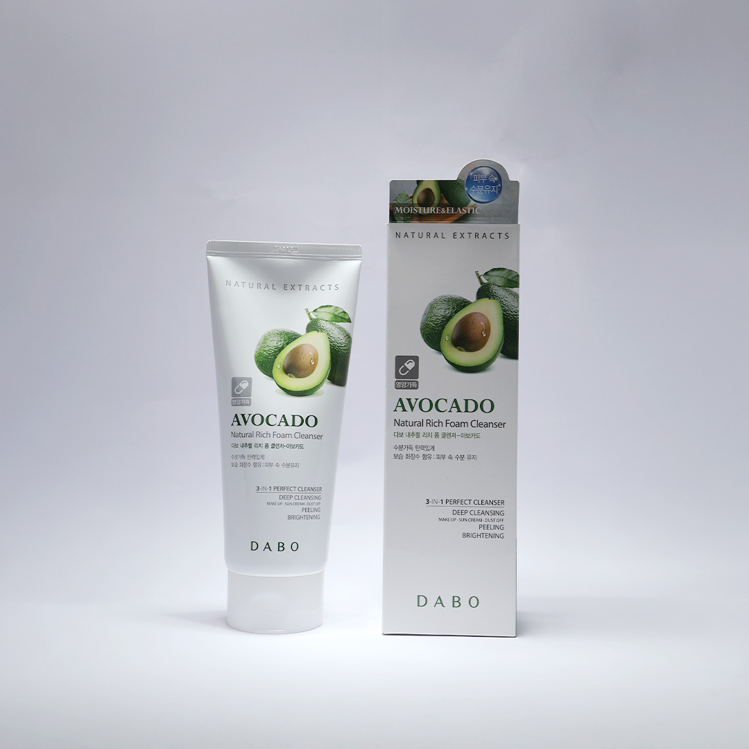 Dabo Natural Rich Foam Cleanser Avocado 180 ml (South Korea)_img_0