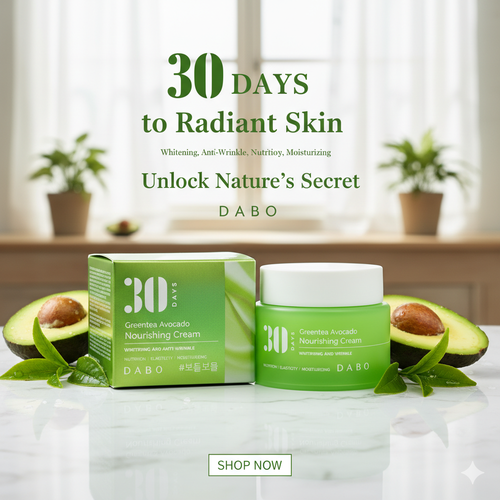 Dabo 30 Days Greentea Avocado Nourishing Cream 100 ml (South Korea)_img_0