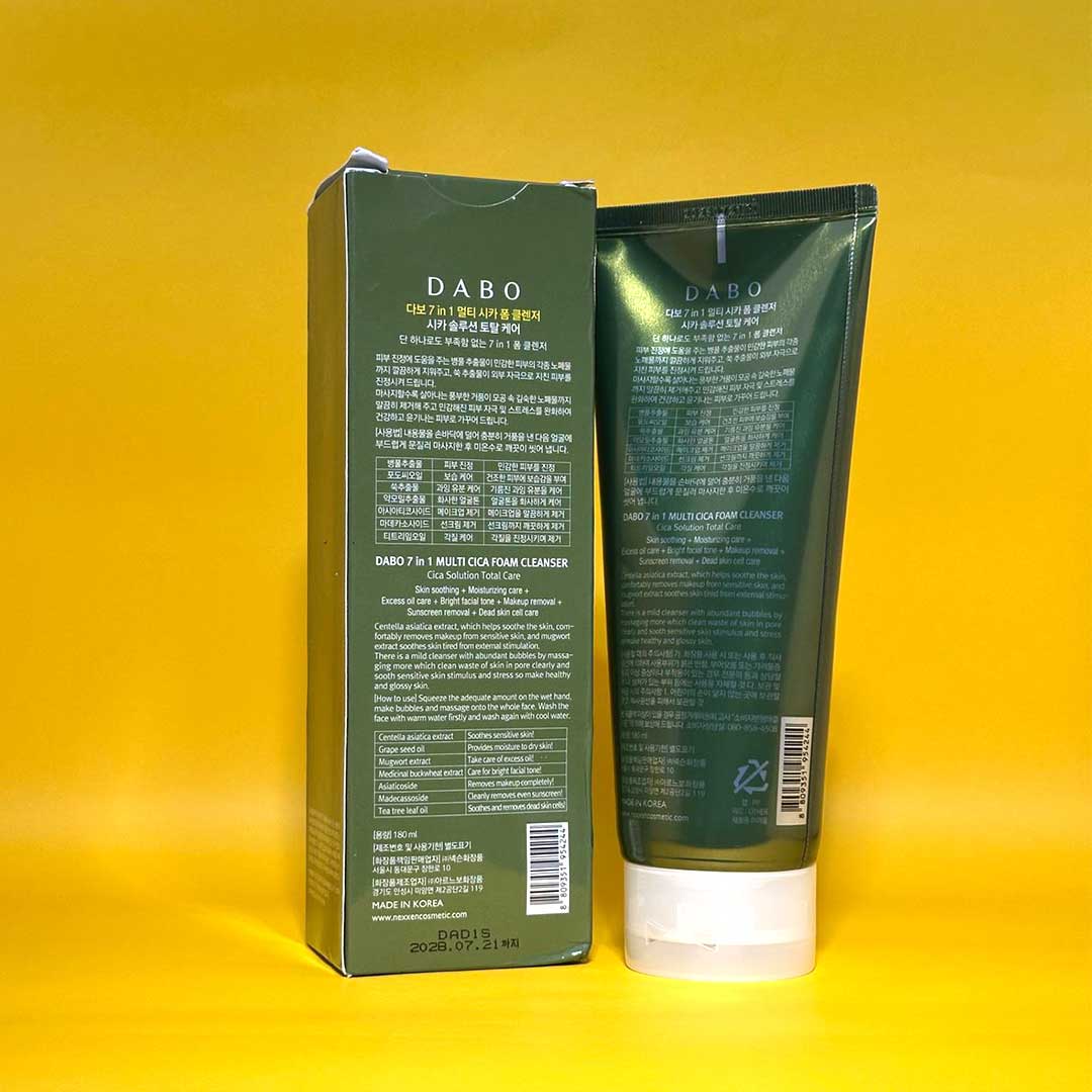 Dabo 7 In 1 Multi Cica Foam Cleanser 180 ml (South Korea)_img_1