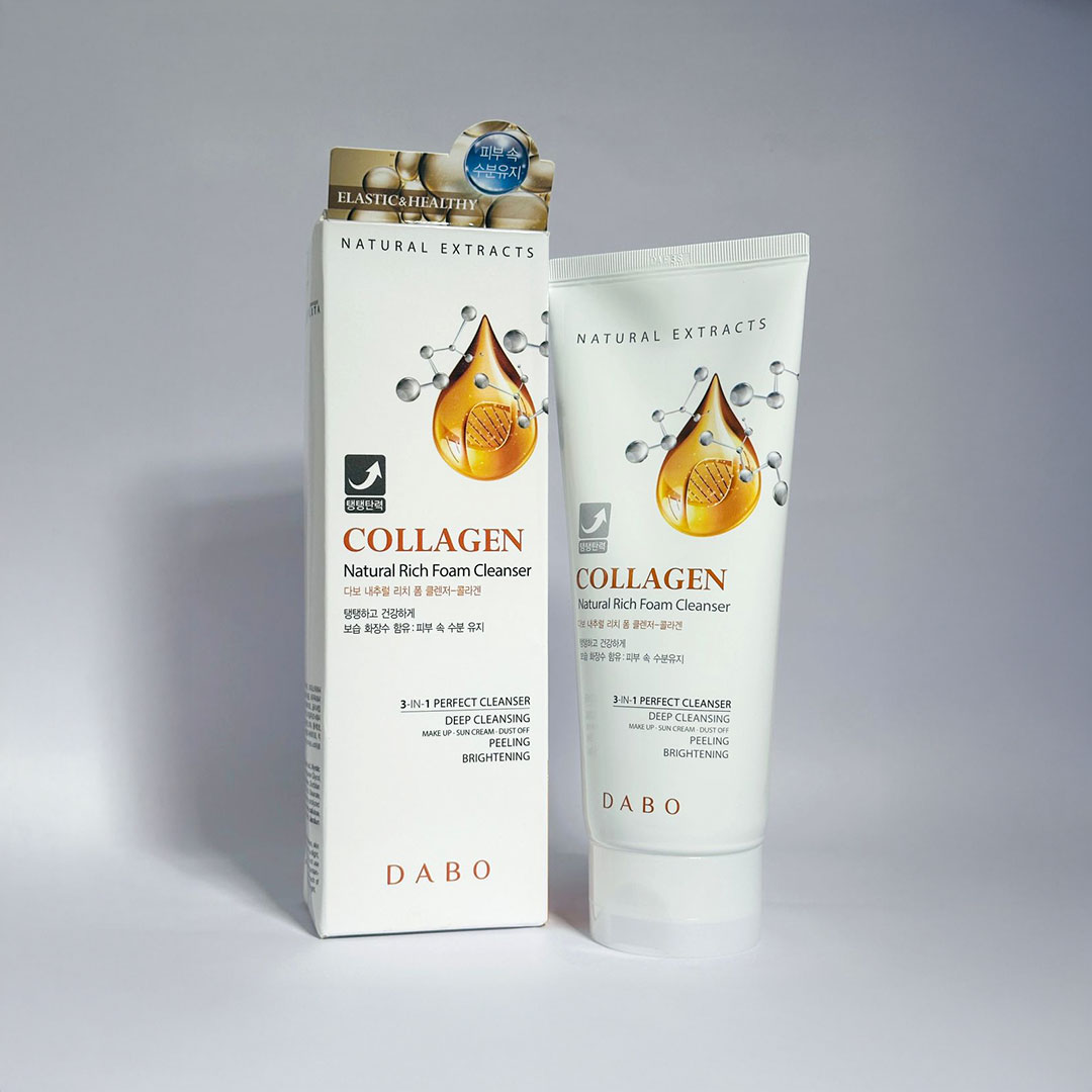 Dabo Natural Rich Foam Cleanser Collagen 180 ml (South Korea)_img_0