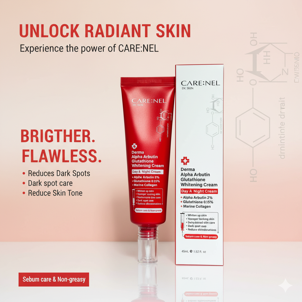 Care:nel Derma Alpha Arbutin Glutathione Whitening Cream 45 ml (South Korea)_img_0
