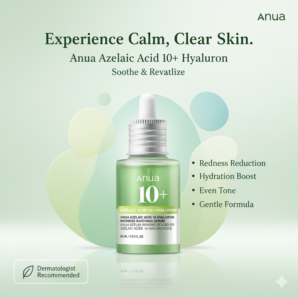 Anua Azelaic Acid 10 Hyaluron Redness Soothing Serum 30 ml (South Korea)_img_0