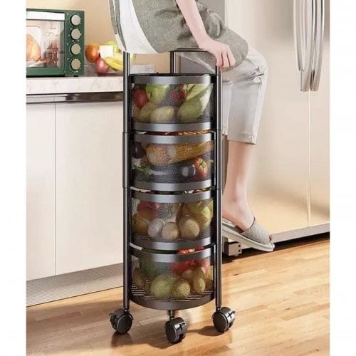 4 Layers round shape Kitchen rack & Rotating Shelf 360 Degree Storage Rack (CHINA)_img_1