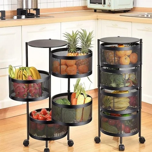 4 Layers round shape Kitchen rack & Rotating Shelf 360 Degree Storage Rack (CHINA)_img_0