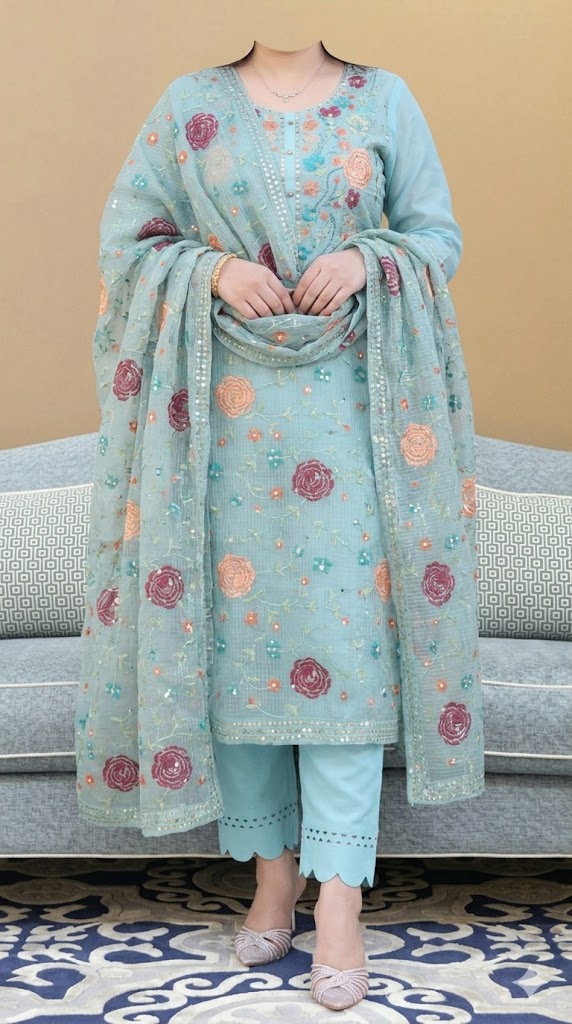 Black Floral Embroidered Dress