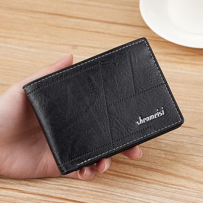Business Card Holder Cross-border Short Wallet Wallet Retro Pattern Thin Multi-card Holder_img_6
