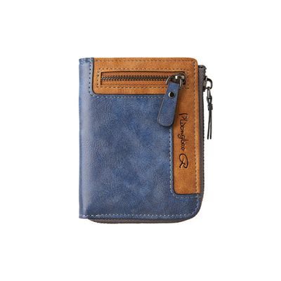 Cross-Border Men's Wallet, High-End, Short Style, Multi-Functional, Large Capacity, Zippered, Casual, Retro Coin Purse Wallet_img_5