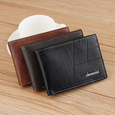 Business Card Holder Cross-border Short Wallet Wallet Retro Pattern Thin Multi-card Holder