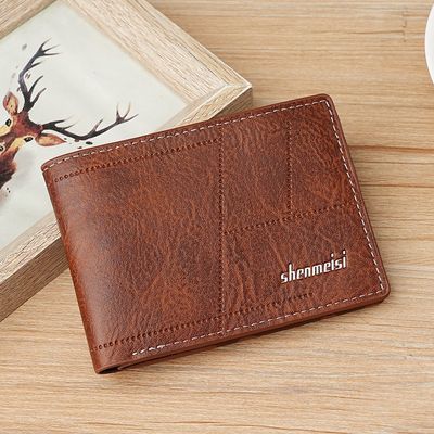 Business Card Holder Cross-border Short Wallet Wallet Retro Pattern Thin Multi-card Holder_img_1