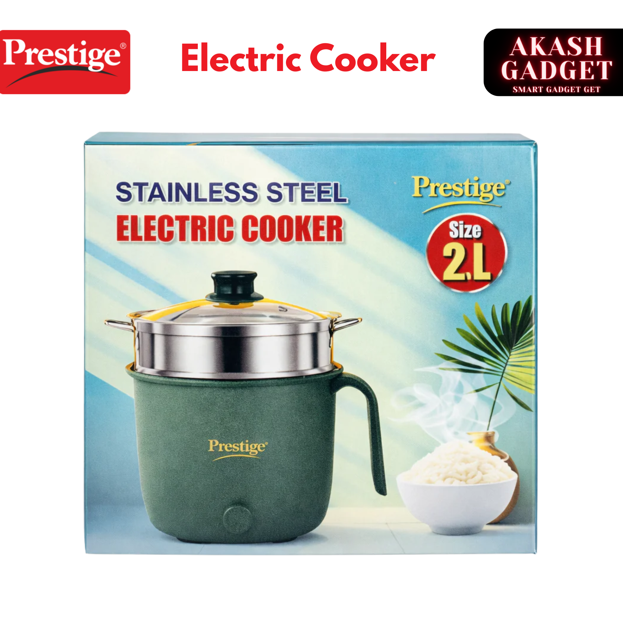 Prestige 2L (Litter) Stainless Steel Electric Cooker_img_2