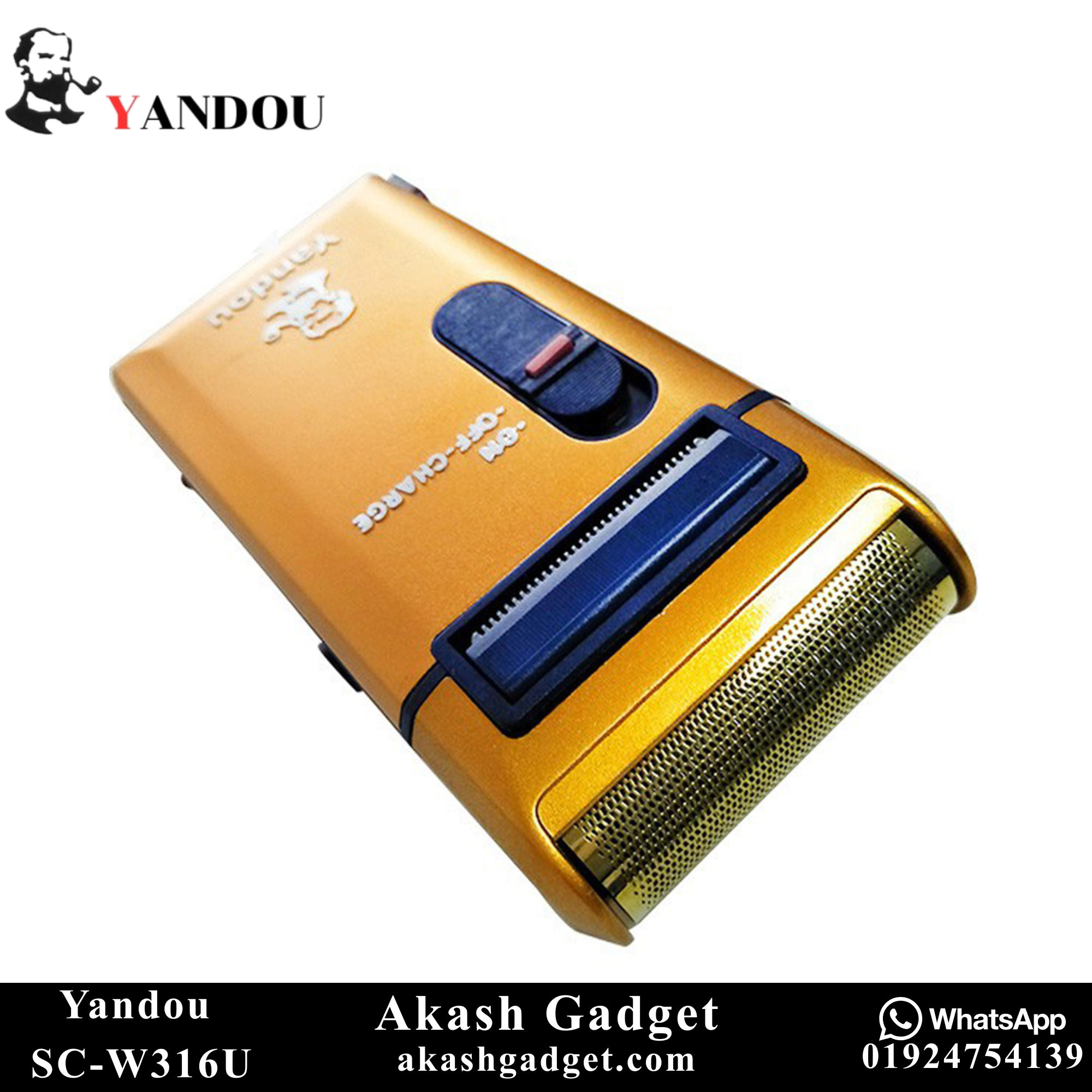 Yandou SC-W316U Rechargeable Electric Shaver with Pop-up Trimmer for Men_img_3