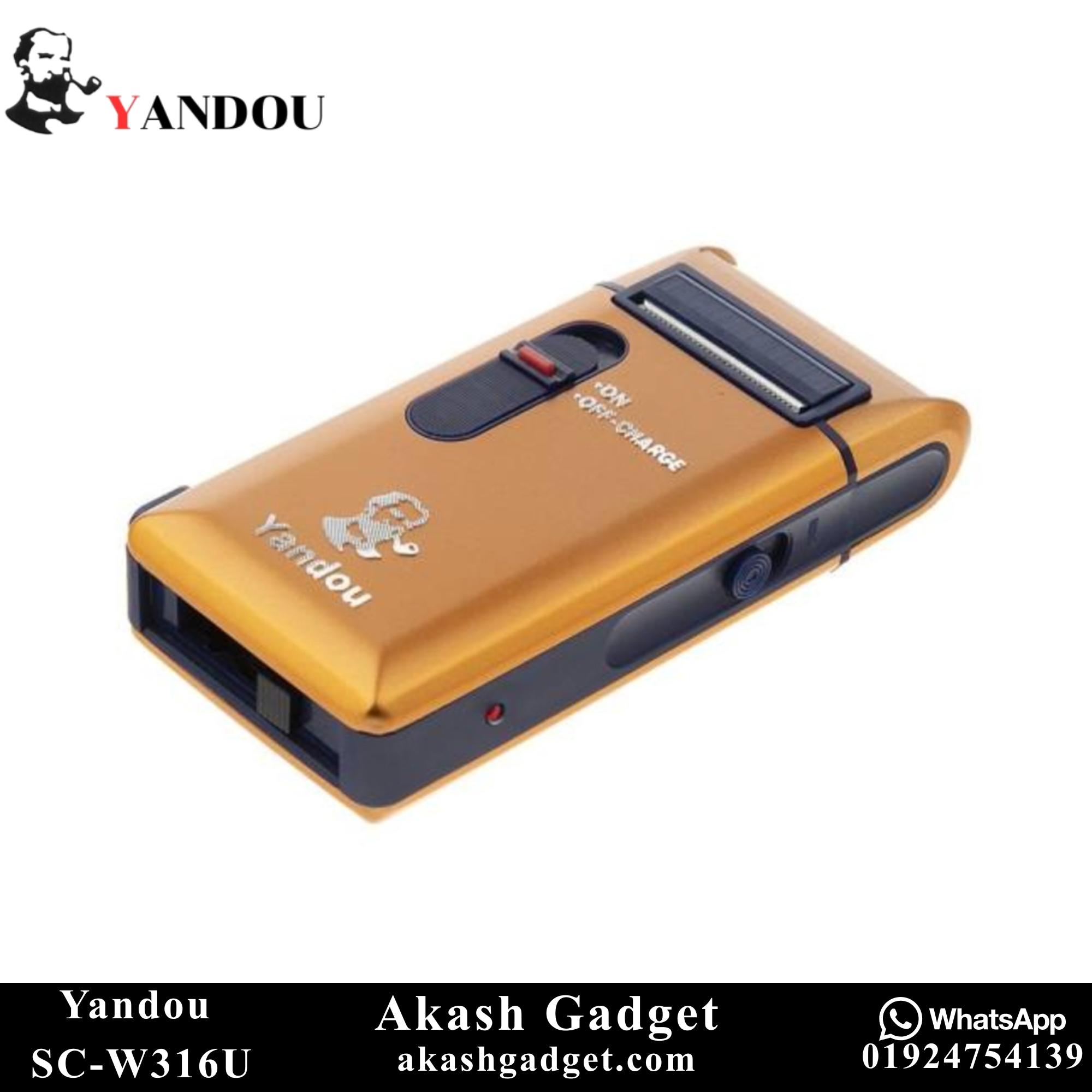 Yandou SC-W316U Rechargeable Electric Shaver with Pop-up Trimmer for Men_img_4