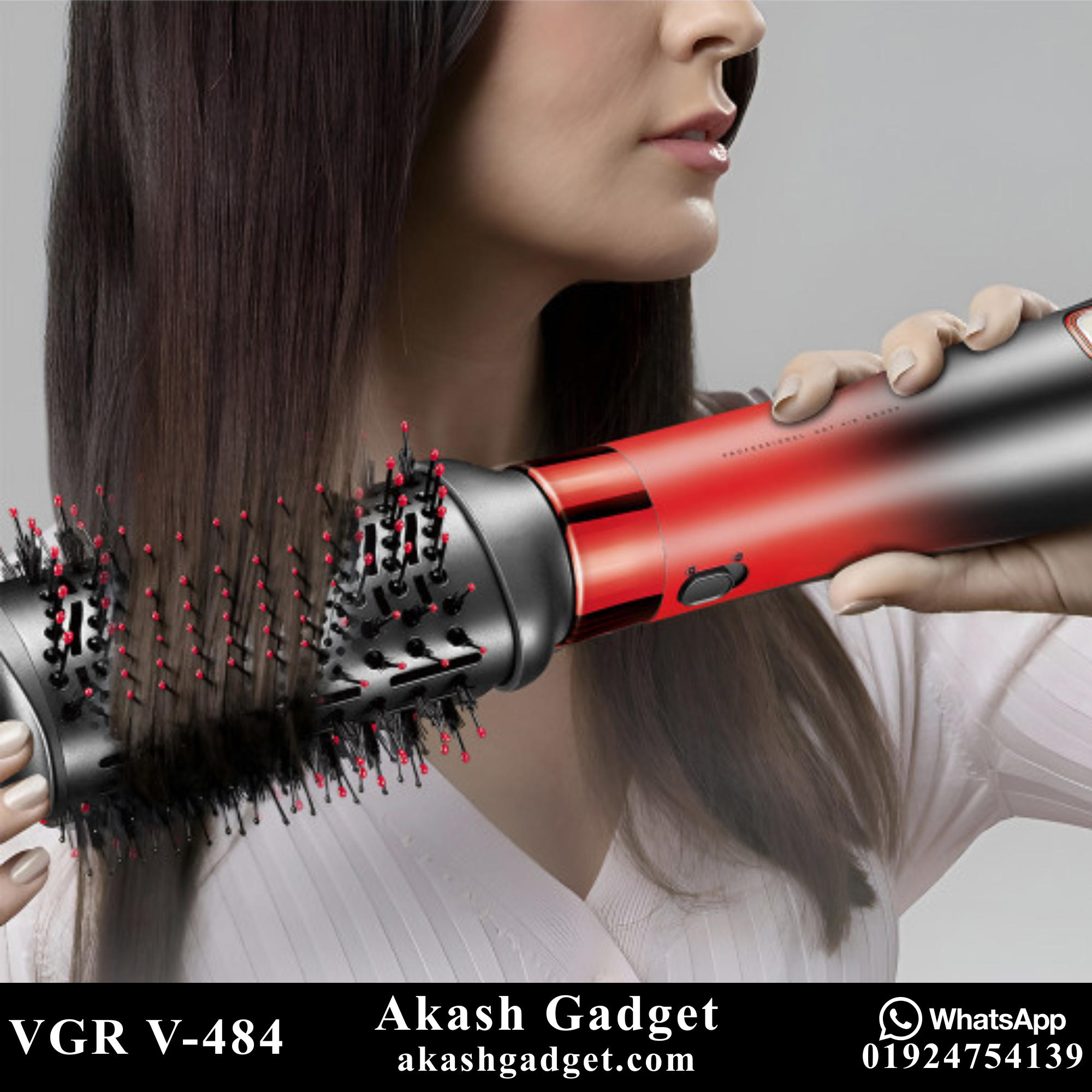 VGR V-484 Professional 4-IN-1 Hot Air Brush- Drying, Curling, Volumizer & Straightening Multi Styler for Women_img_7