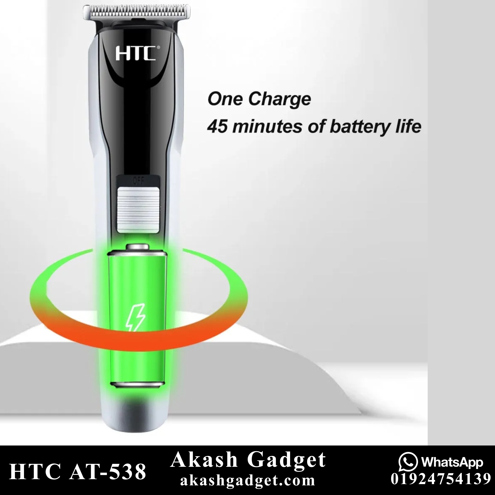 HTC AT-538 Rechargeable Hair and Beard Trimmer For Men_img_6