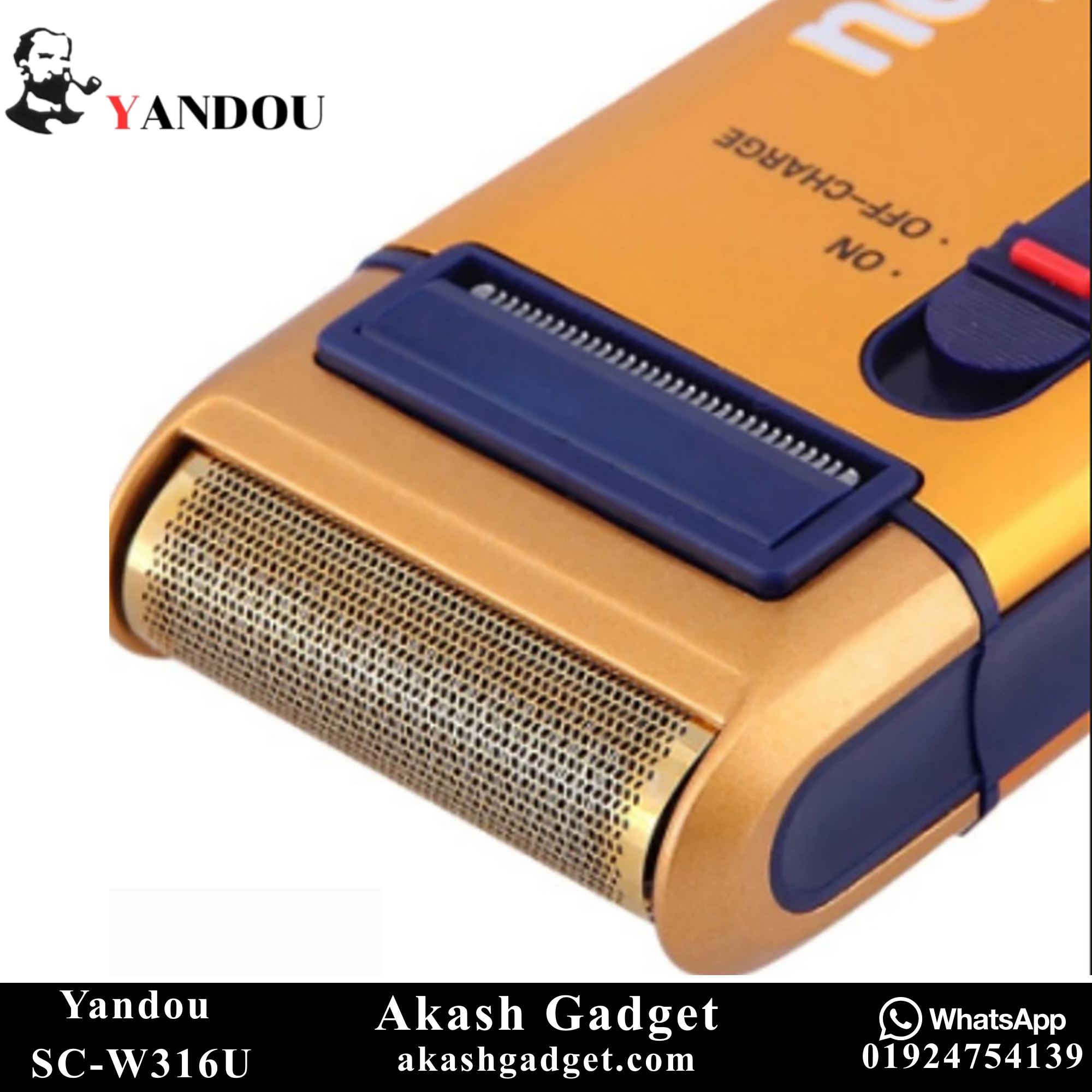 Yandou SC-W316U Rechargeable Electric Shaver with Pop-up Trimmer for Men_img_6